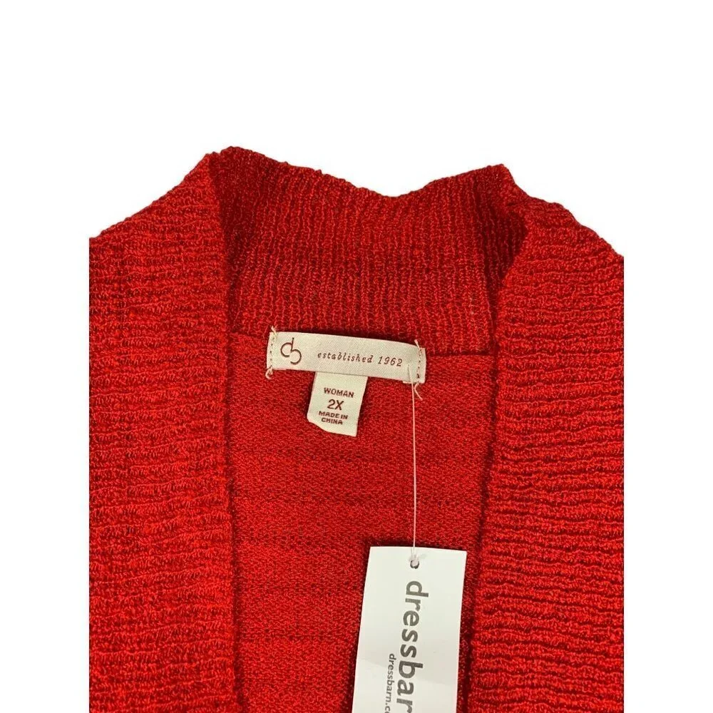 Dressbarn Women's Cherry Red Cardigan